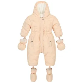 Baby Girls Pale Pink Snowsuit