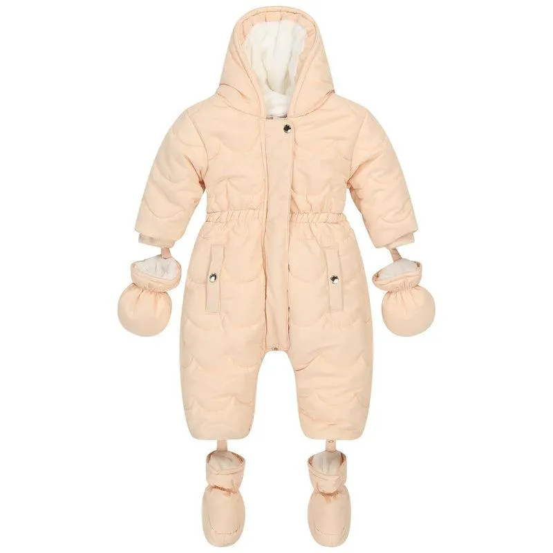 Baby Girls Pale Pink Snowsuit