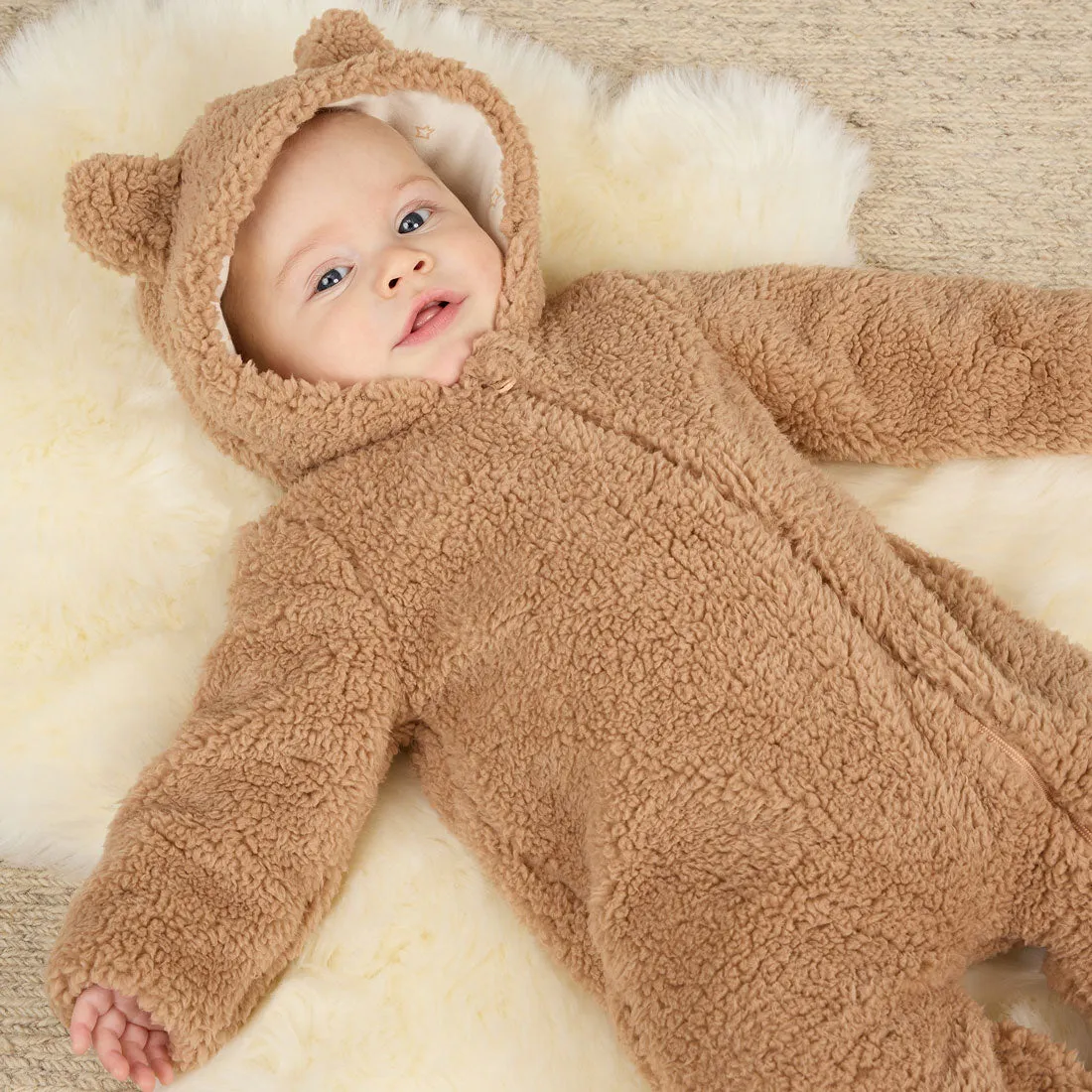 Bear Jumpsuit - Beige