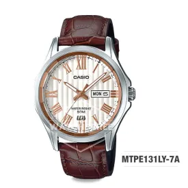 Casio Men's Standard Analog Brown Leather Strap Watch MTPE131LY-7A MTP-E131LY-7A