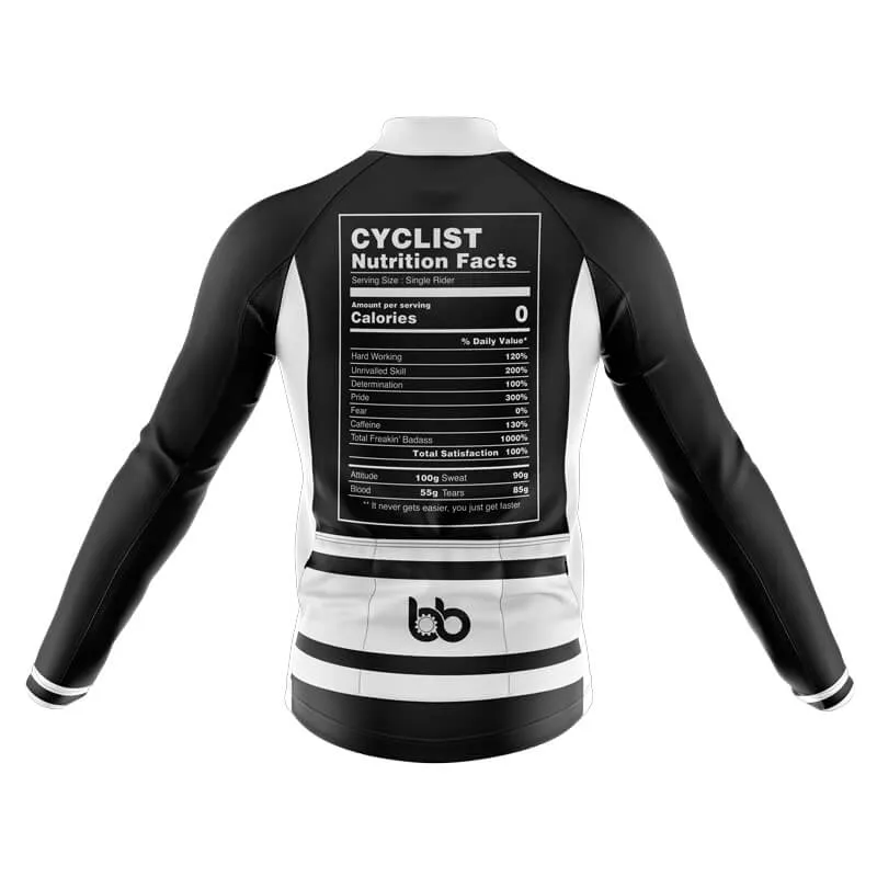 Cycling Nutrition Fact Thermal Club Jersey (Black)