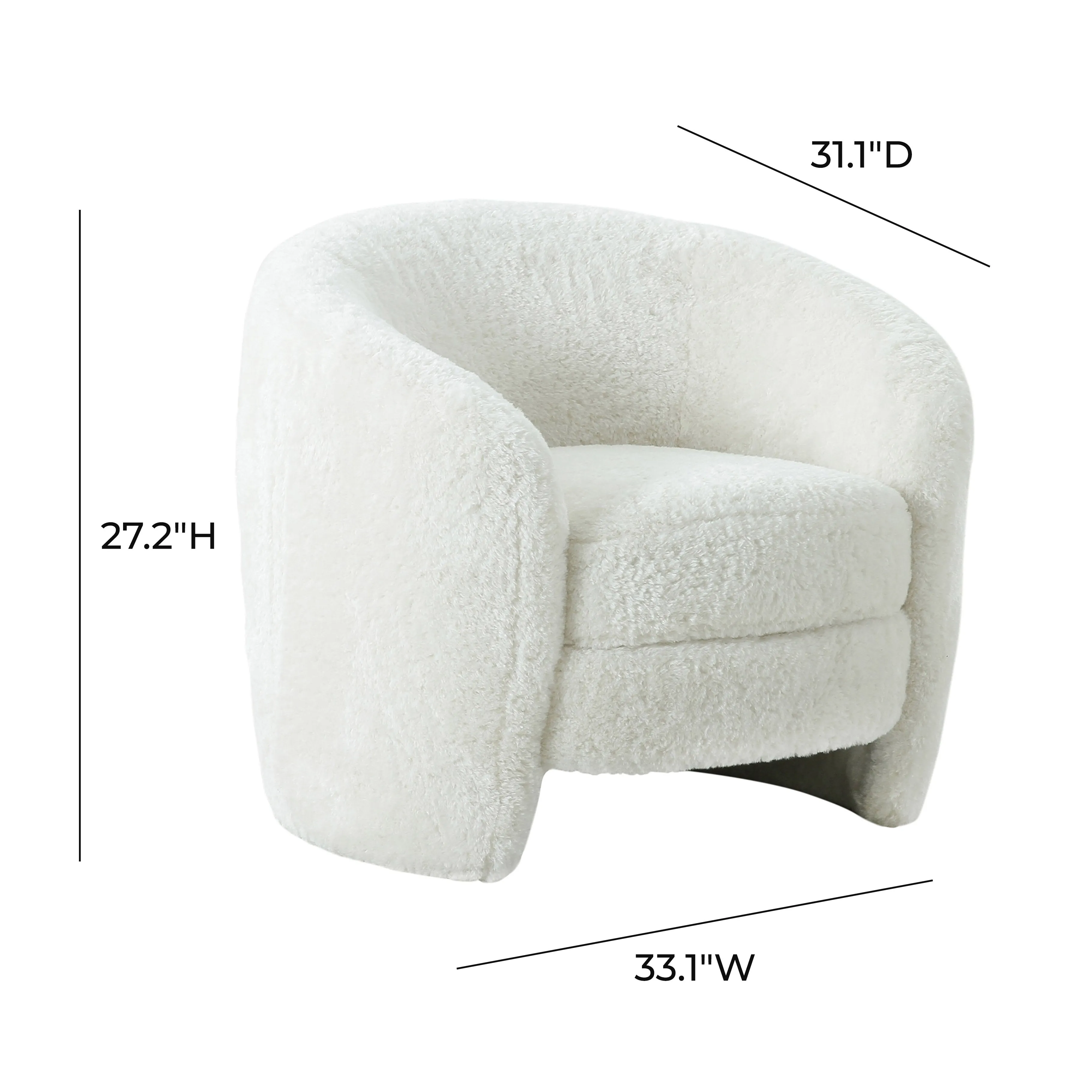 DAKOTA FAUX SHEARLING ARMCHAIR