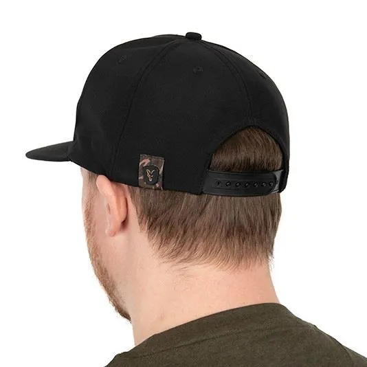 Fox Black & Camo Flat Peak Snapback Cap