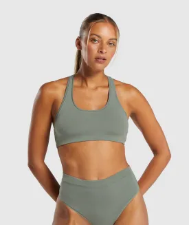 Gymshark Cotton Bralette - Unit Green