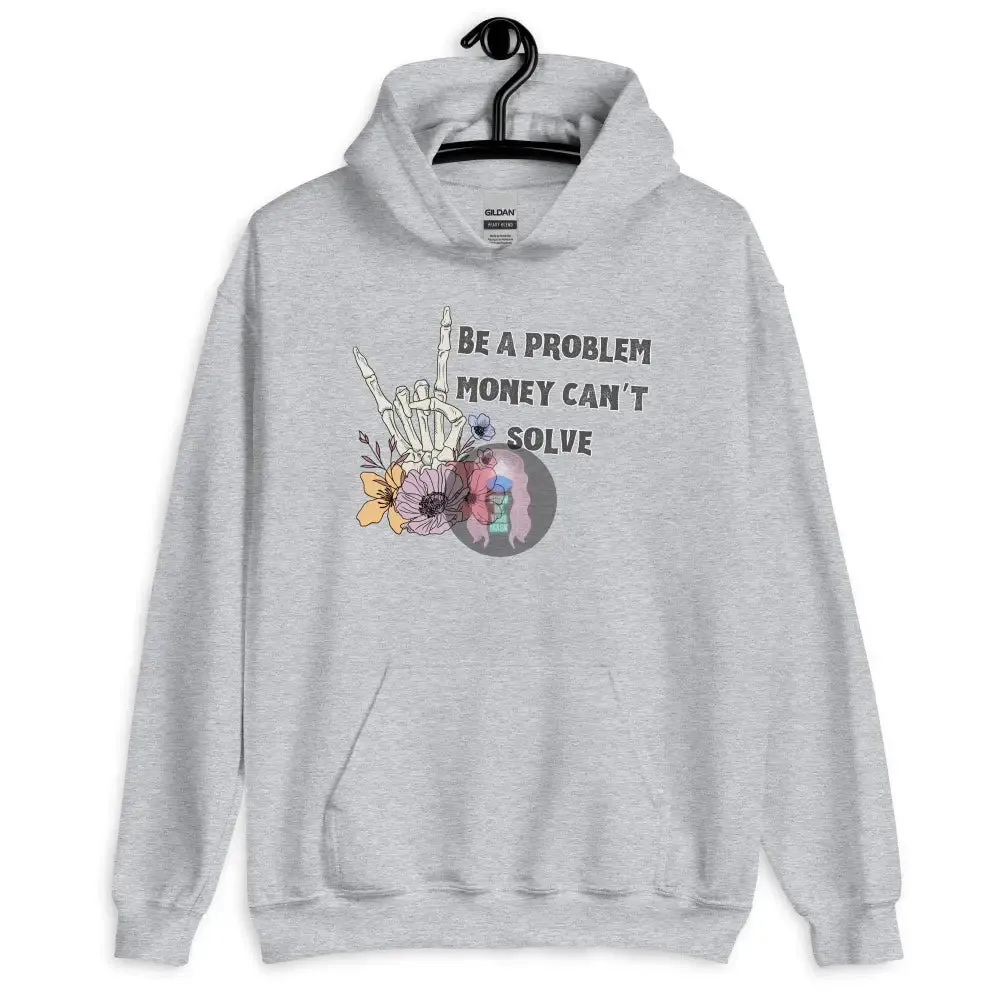 Halloween 2024 Be a Problem Can't solve Ghost Flowers Unisex Hoodie