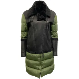 Henry Beguelin Black / Green Pacaja Shearling Jacket