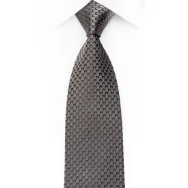 Lanvin Men's Silk Tie Black & Blue Dots On Dark Gray Silk