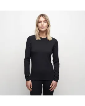 Le Bent Womens Core 200 Crew - Black