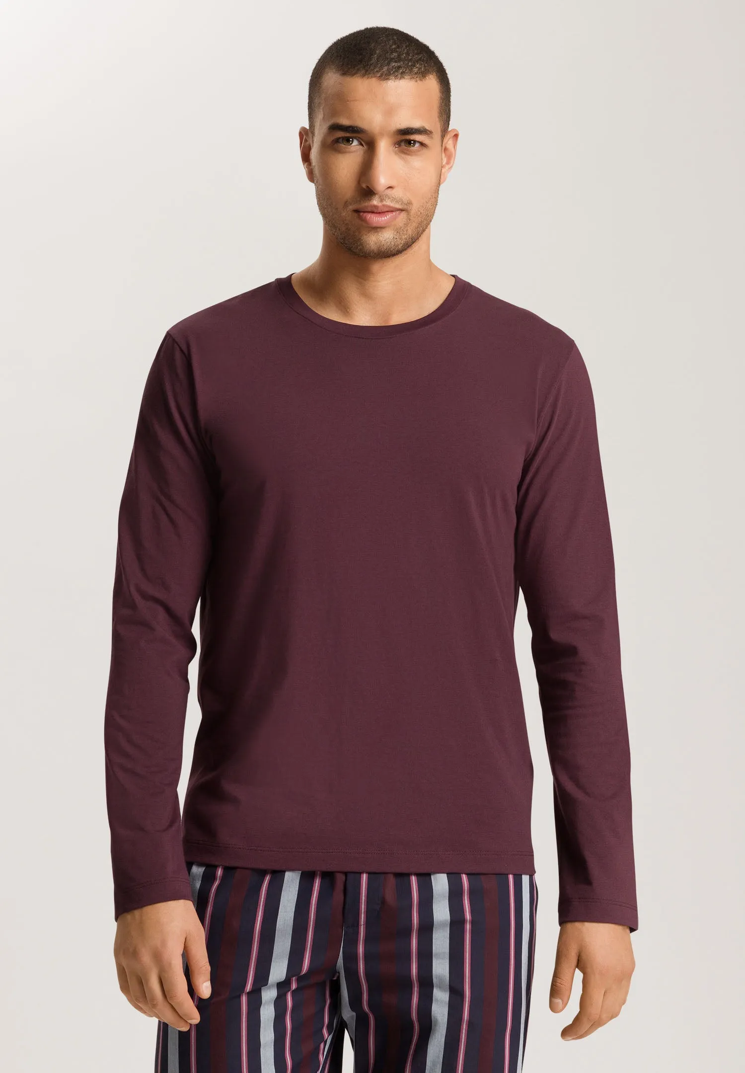 Living Shirts Cotton Crew Neck Top | Dark Chocolate 75053-2792