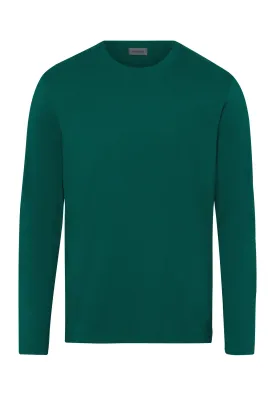 Living Shirts Cotton Crew Neck Top | Pine Green 75053-2748