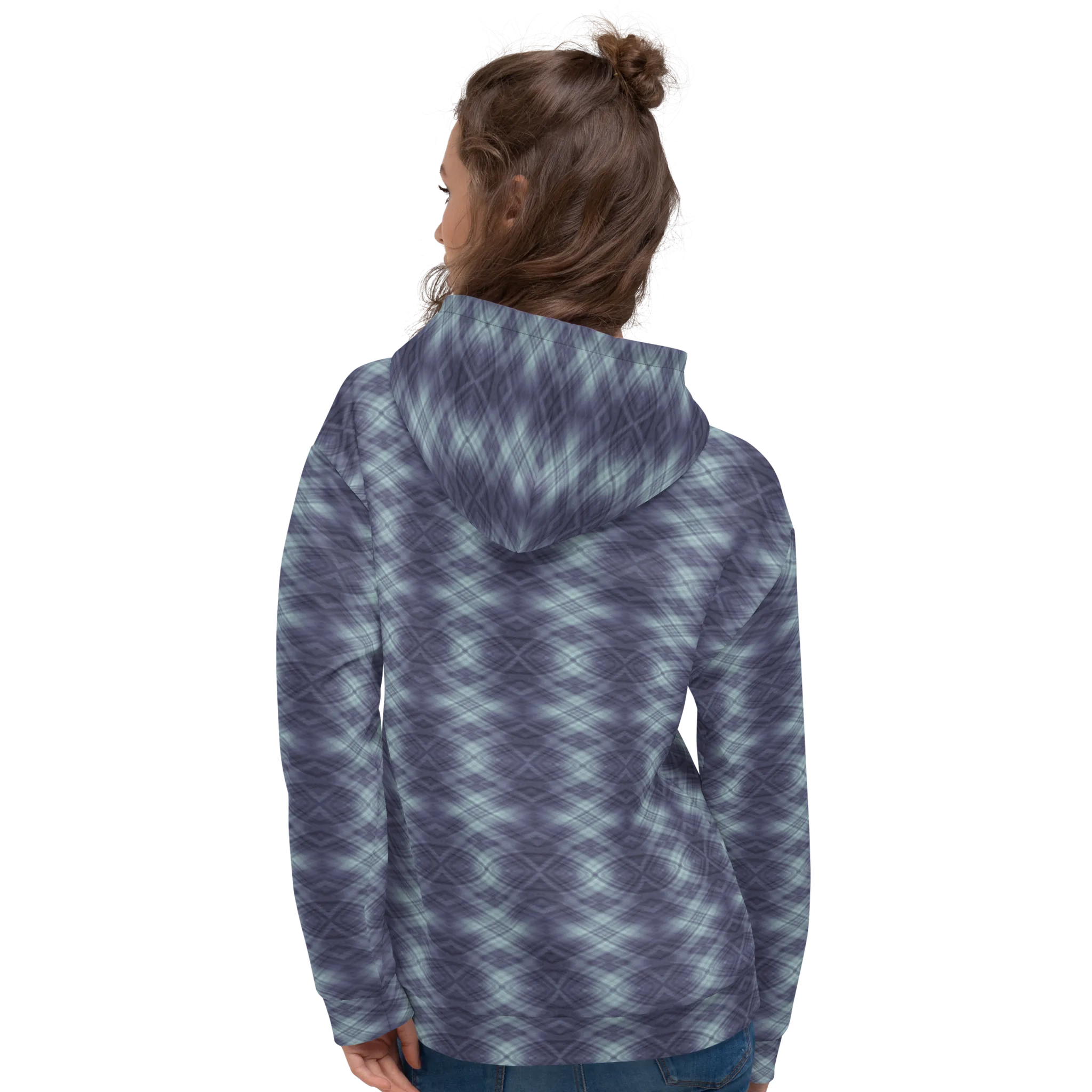 Recursia Argyle Rewired II Women's Hoodie In Blue