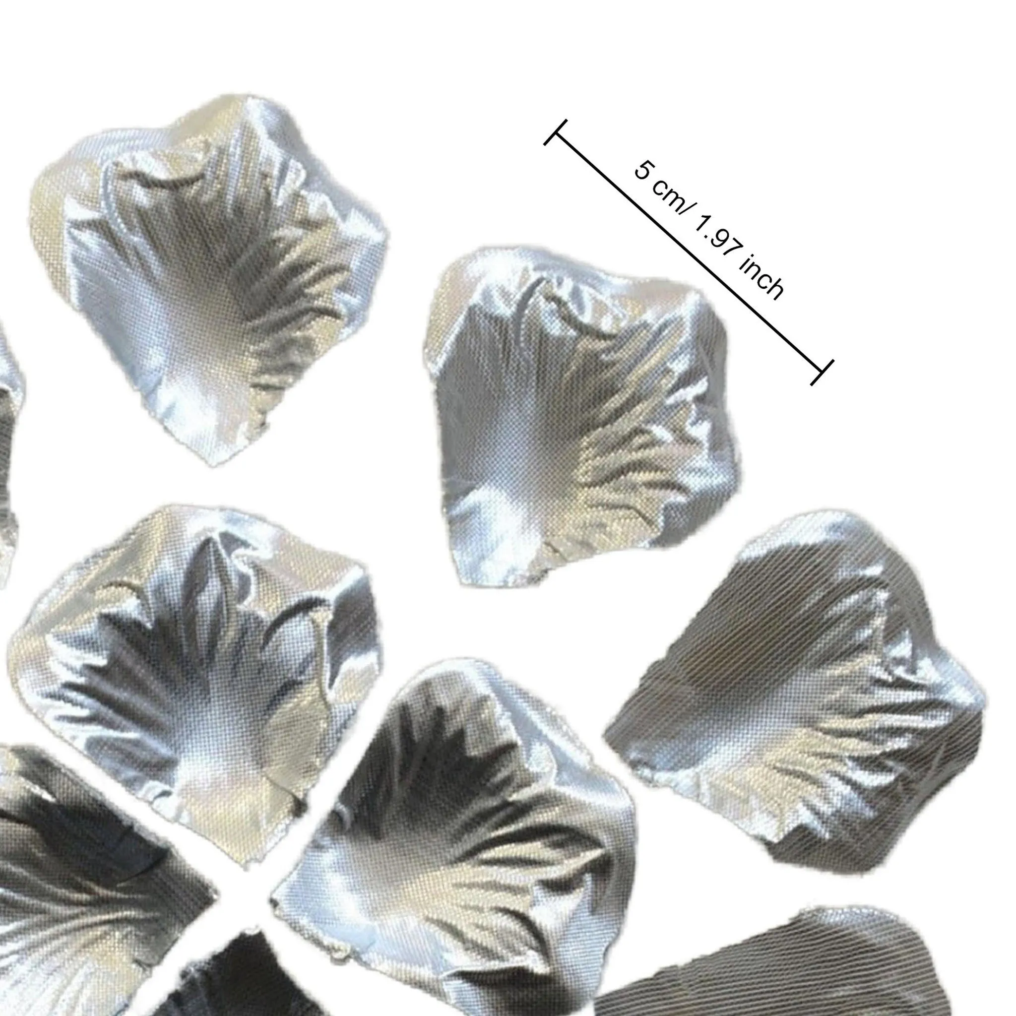 Silver Flower Petals Silk Rose Petals for Birthday Prom Party