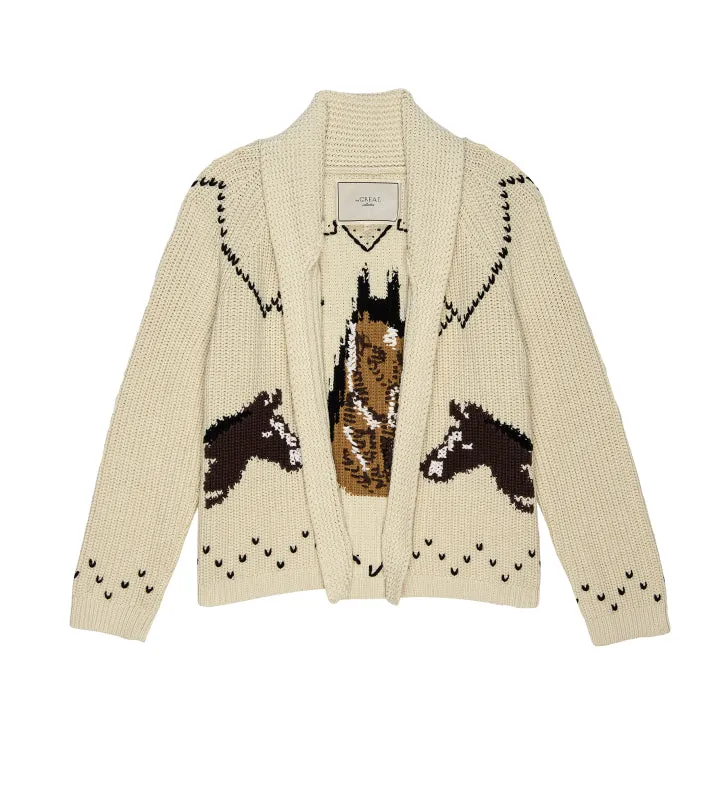 The Great - The Horse Lodge Cardigan in Cream