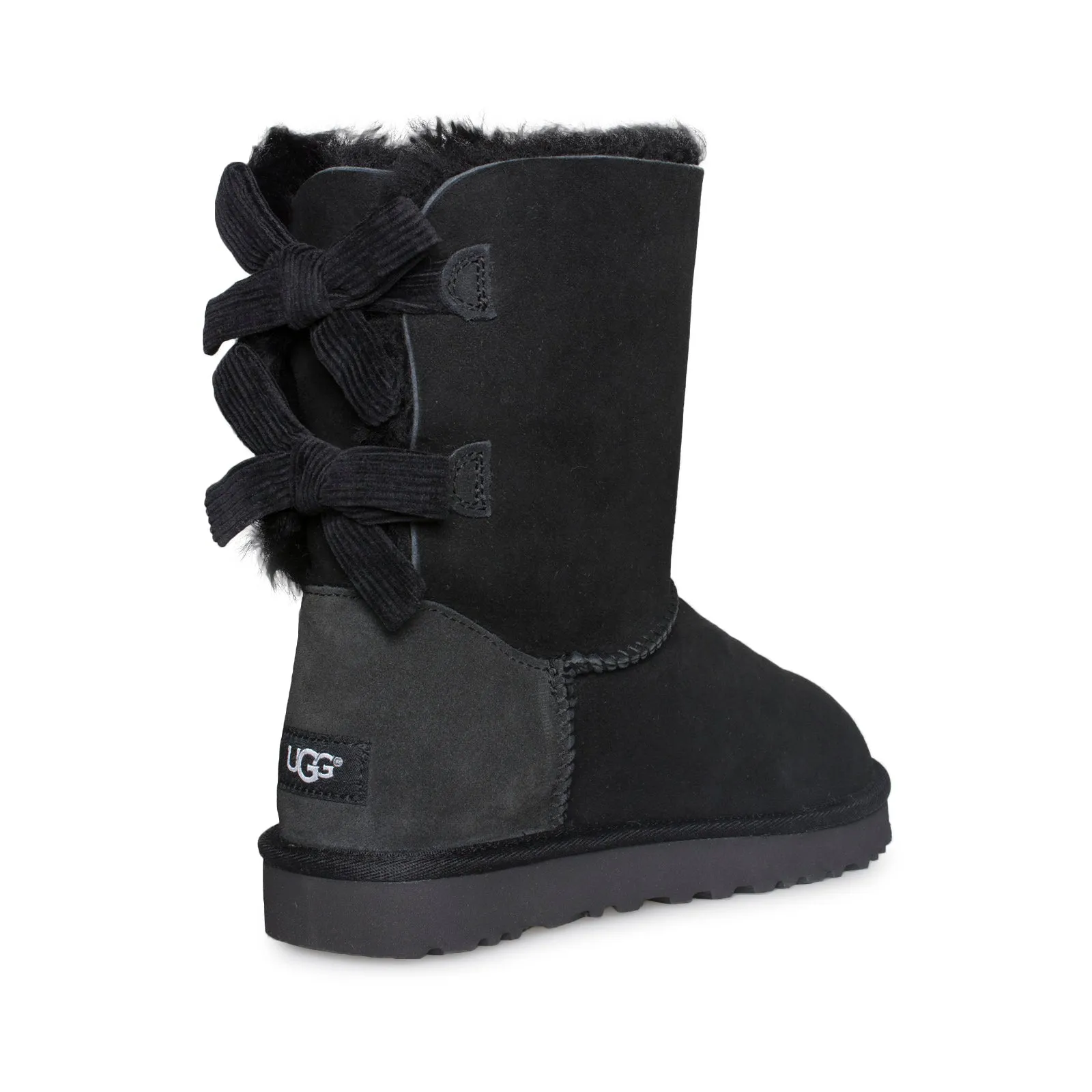 UGG Bailey Bow Corduroy Black Boots - Women's