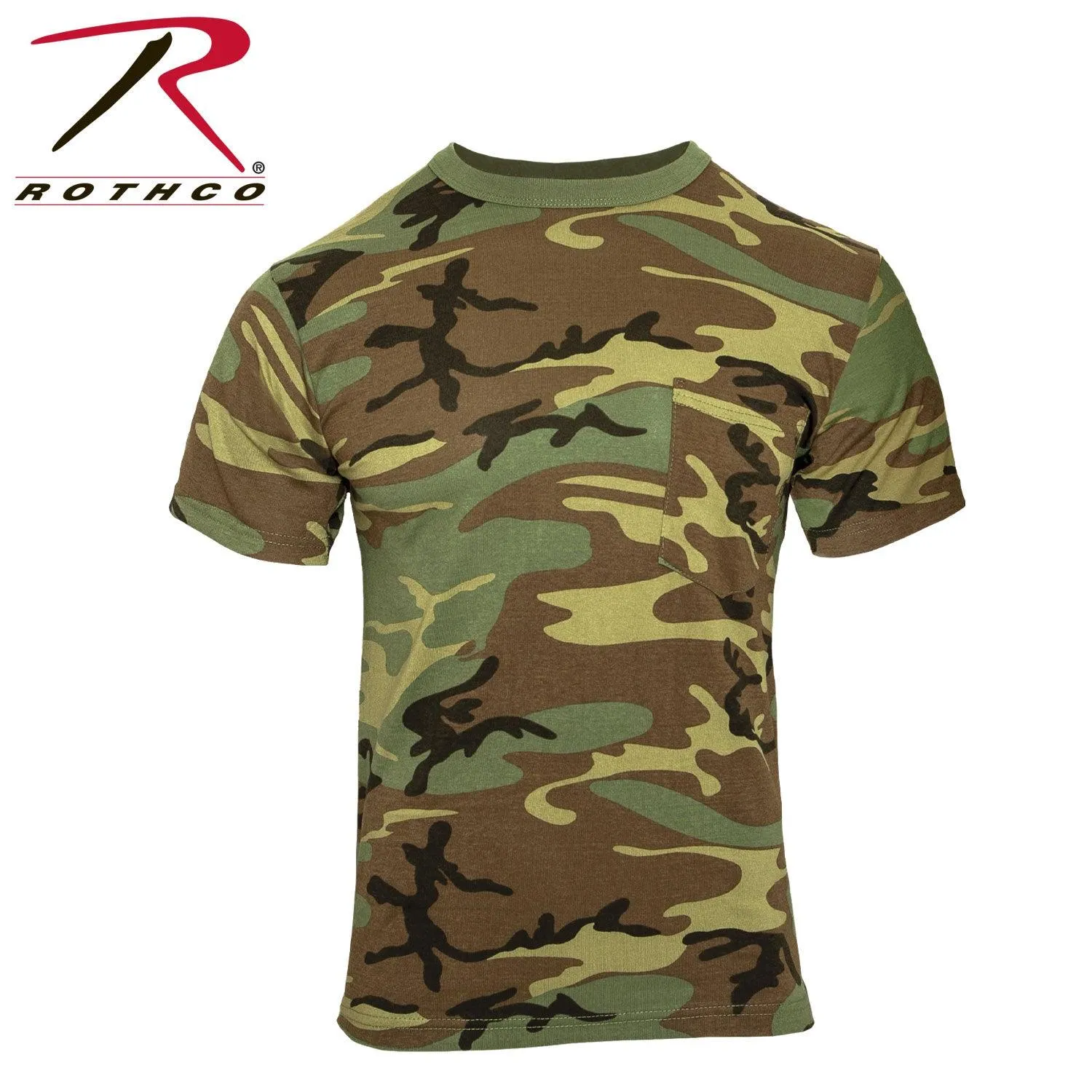 Woodland Camo T-Shirt With Pocket