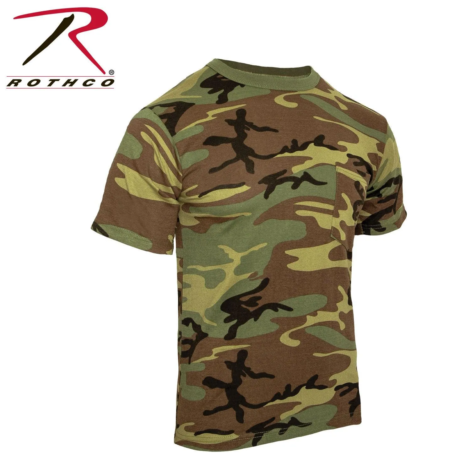 Woodland Camo T-Shirt With Pocket